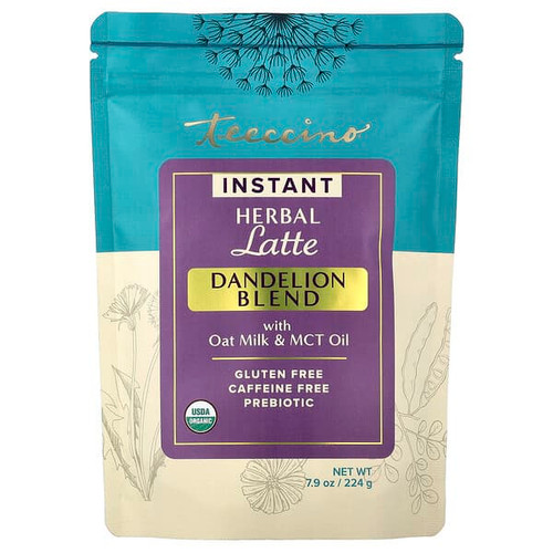 <img alt="Teeccino, Instant Herbal Latte, Dandelion Blend, Caffeine Free, 7.9 oz (224 g)" title="Teeccino, Instant Herbal Latte, Dandelion Blend, Caffeine Free, 7.9 oz (224 g),795239310050"