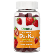 <img alt="Lifeable, Vitamin D3 + K2 Gummies, Natural Strawberry, 60 Gummies" title="Lifeable, Vitamin D3 + K2 Gummies, Natural Strawberry, 60 Gummies,810102730213"