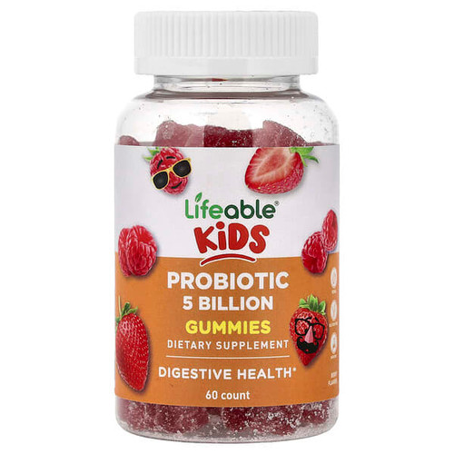 <img alt="Lifeable, Kids Probiotic Gummies, Berry, 60 Gummies" title="Lifeable, Kids Probiotic Gummies, Berry, 60 Gummies,810102730336"