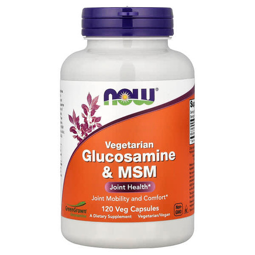 <img alt="Now Foods, Vegetarian Glucosamine & MSM, 120 Veg Capsules" title="Now Foods, Vegetarian Glucosamine & MSM, 120 Veg Capsules,733739031303"