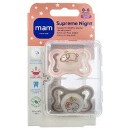 <img alt="MAM, Supreme Night Pacifier, 0-6 Months, Pink & Grey , 2 Count" title="MAM, Supreme Night Pacifier, 0-6 Months, Pink & Grey , 2 Count,845296061744"
