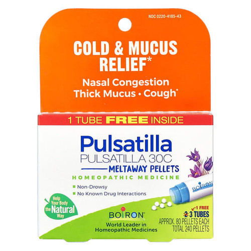 <img alt="Boiron, Pulsatilla, Meltaway Pellets, 30C, 3 Tubes, 80 Pellets Each" title="Boiron, Pulsatilla, Meltaway Pellets, 30C, 3 Tubes, 80 Pellets Each,306969418543"