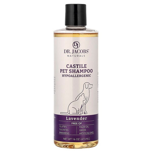 <img alt="Dr. Jacobs Naturals, Castile Pet Shampoo, Lavender, 16 oz (473 ml)" title="Dr. Jacobs Naturals, Castile Pet Shampoo, Lavender, 16 oz (473 ml),854175005649"