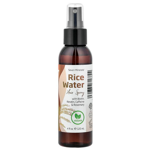 <img alt="Seven Minerals, Rice Water Hair Spray, 4 fl oz (120 ml)" title="Seven Minerals, Rice Water Hair Spray, 4 fl oz (120 ml),5060339716824"