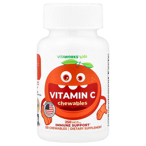 <img alt="VitaWorks, Kids, Vitamin C Chewables, Orange, 120 Chewables (125 mg per Chewable)" title="VitaWorks, Kids, Vitamin C Chewables, Orange, 120 Chewables (125 mg per Chewable),810102731371"