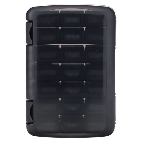 <img alt="Ezy Dose, Weekly 3X-Day Pill Organizer with Case, Black, 1 Count" title="Ezy Dose, Weekly 3X-Day Pill Organizer with Case, Black, 1 Count,025715013947"