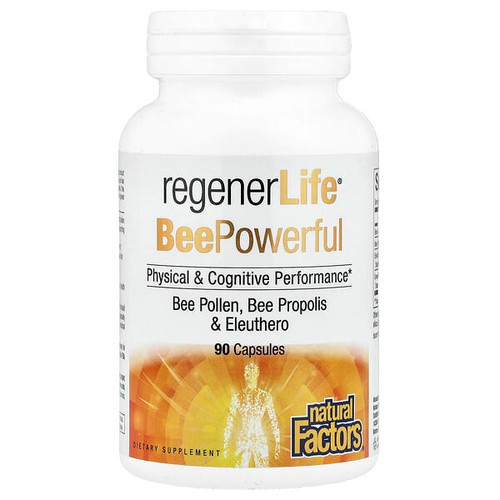 <img alt="Natural Factors, RegenerLife, BeePowerful, 90 Capsules" title="Natural Factors, RegenerLife, BeePowerful, 90 Capsules,068958019178"