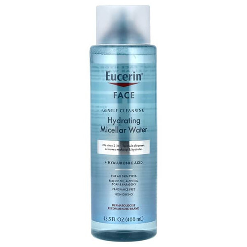 <img alt="Eucerin, Face, Hydrating Micellar Water, Fragrance Free, 13.5 fl oz (400 ml)" title="Eucerin, Face, Hydrating Micellar Water, Fragrance Free, 13.5 fl oz (400 ml),072140036270"