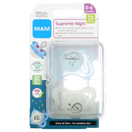 <img alt="MAM, Supreme Night Pacifier, 0-6 Months, Blue-Clear, 2 Count" title="MAM, Supreme Night Pacifier, 0-6 Months, Blue-Clear, 2 Count,845296061546"