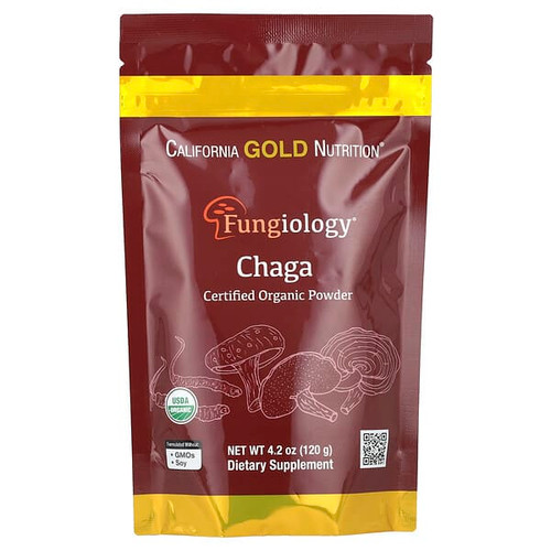 <img alt="California Gold Nutrition, Fungiology, Certified Organic Chaga Powder, 4.2 oz (120 g)" title="California Gold Nutrition, Fungiology, Certified Organic Chaga Powder, 4.2 oz (120 g),898220023868"