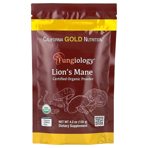 <img alt="California Gold Nutrition, Fungiology, Certified Organic Lions Mane Powder, 4.2 oz (120 g)" title="California Gold Nutrition, Fungiology, Certified Organic Lions Mane Powder, 4.2 oz (120 g),898220023851"