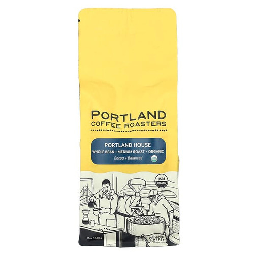 <img alt="Portland Coffee Roasters, Organic Coffee, Whole Bean, Medium Roast, Portland House, 12 oz (340 g)" title="Portland Coffee Roasters, Organic Coffee, Whole Bean, Medium Roast, Portland House, 12 oz (340 g),645264401127"
