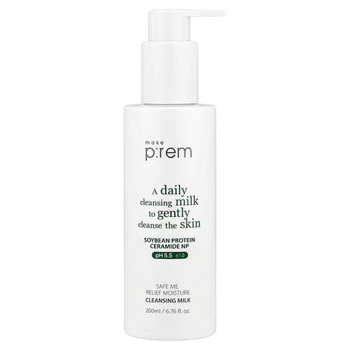 <img alt="make p-rem, Safe Me. Relief Moisture Cleansing Milk, 6.76 fl oz (200 ml)" title="make p-rem, Safe Me. Relief Moisture Cleansing Milk, 6.76 fl oz (200 ml),8809495681273"