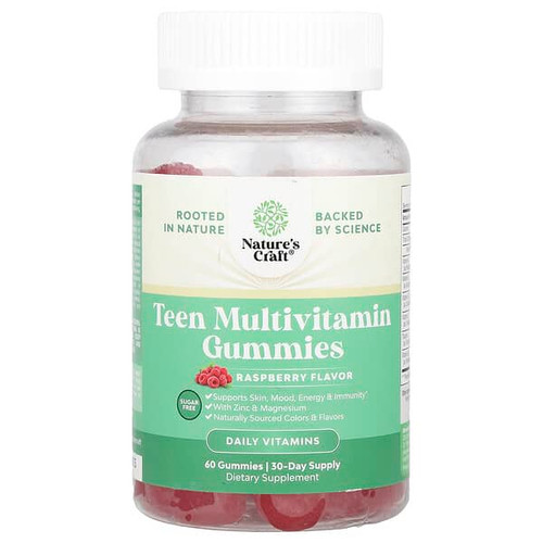 <img alt="Natures Craft, Teen Multivitamin Gummies, Sugar Free, Raspberry , 60 Gummies" title="Natures Craft, Teen Multivitamin Gummies, Sugar Free, Raspberry , 60 Gummies,850054294579"