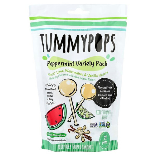 <img alt="Tummydrops, Tummypops, Peppermint Variety Pack, 21 Pops" title="Tummydrops, Tummypops, Peppermint Variety Pack, 21 Pops,850573003874"