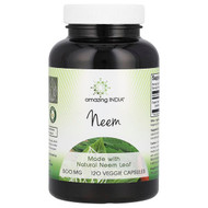 <img alt="Amazing India, Neem, 500 mg, 120 Veggie Capsules" title="Amazing India, Neem, 500 mg, 120 Veggie Capsules,810180025331"