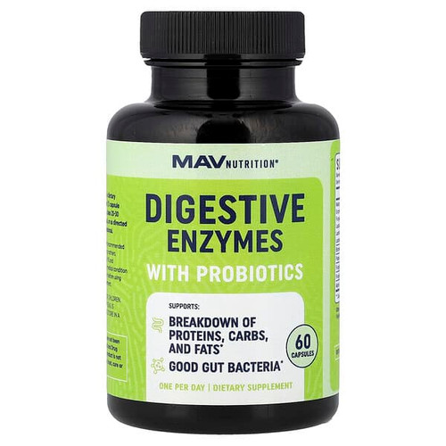 <img alt="MAV Nutrition, Digestive Enzymes with Probiotics, 60 Capsules" title="MAV Nutrition, Digestive Enzymes with Probiotics, 60 Capsules,850018273039"