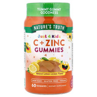 <img alt="Natures Truth, Just 4 Kids, Vitamin C + Zinc Gummies, Natural Lemon-Licious, 60 Gummies" title="Natures Truth, Just 4 Kids, Vitamin C + Zinc Gummies, Natural Lemon-Licious, 60 Gummies,840093115409"