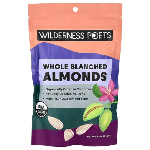 <img alt="Wilderness Poets, Whole Blanched Almonds, 8 oz (226 g)" title="Wilderness Poets, Whole Blanched Almonds, 8 oz (226 g),850050426936"