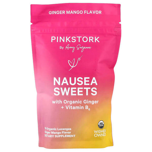 <img alt="Pink Stork, Nausea Sweets, Ginger Mango, 30 Organic Lozenges" title="Pink Stork, Nausea Sweets, Ginger Mango, 30 Organic Lozenges,850038331948"