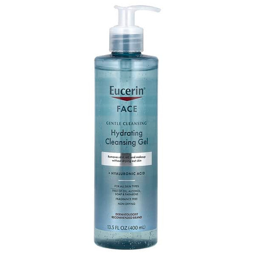 <img alt="Eucerin, Face, Hydrating Cleansing Gel, Fragrance Free, 13.5 fl oz (400 ml)" title="Eucerin, Face, Hydrating Cleansing Gel, Fragrance Free, 13.5 fl oz (400 ml),072140036287"