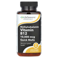 <img alt="LifeSeasons, Essentials, Methylcobalamin Vitamin B12, Berry, 10,000 mcg, 60 Quick Melts" title="LifeSeasons, Essentials, Methylcobalamin Vitamin B12, Berry, 10,000 mcg, 60 Quick Melts,810034441782"