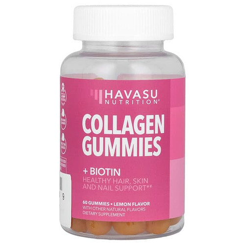 <img alt="Havasu Nutrition, Collagen Gummies + Biotin, Lemon, 60 Gummies" title="Havasu Nutrition, Collagen Gummies + Biotin, Lemon, 60 Gummies,850008464089"