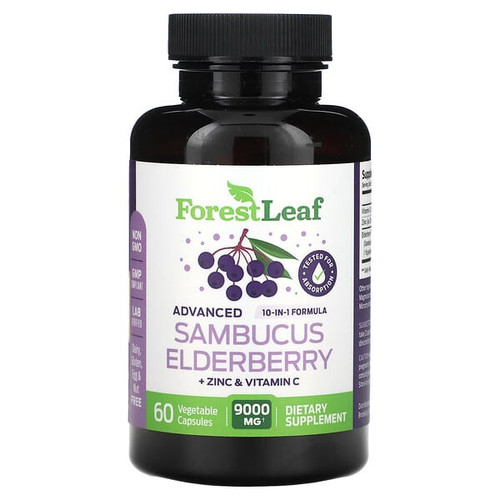 <img alt="Forest Leaf, Advanced Sambucus Elderberry + Zinc & Vitamin C, 60 Vegetable Capsules" title="Forest Leaf, Advanced Sambucus Elderberry + Zinc & Vitamin C, 60 Vegetable Capsules,760412267599"