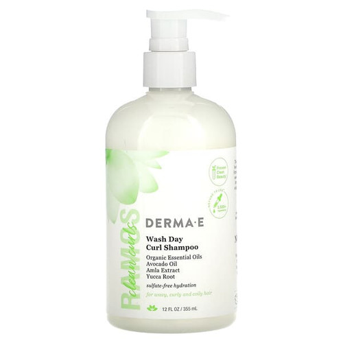 <img alt="DERMA E, Ramos Clean Curls, Wash Day Curl Shampoo, For Wavy, Curly and Coily Hair, 12 fl oz (355 ml)" title="DERMA E, Ramos Clean Curls, Wash Day Curl Shampoo, For Wavy, Curly and Coily Hair, 12 fl oz (355 ml),030985063509"