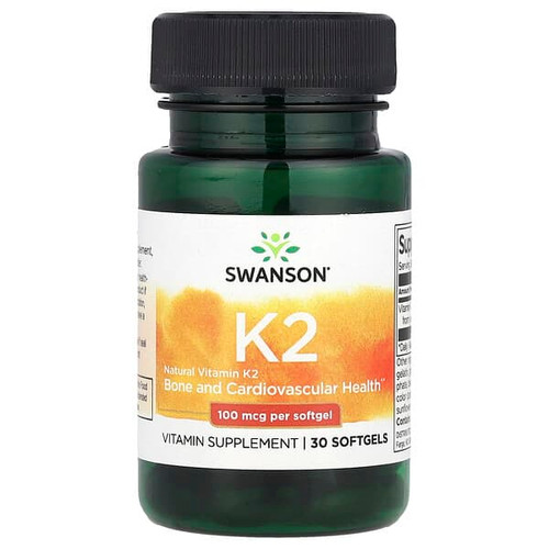 <img alt="Swanson Vitamins, Natural Vitamin K2, 100 mcg, 30 Softgels" title="Swanson Vitamins, Natural Vitamin K2, 100 mcg, 30 Softgels,087614026725"