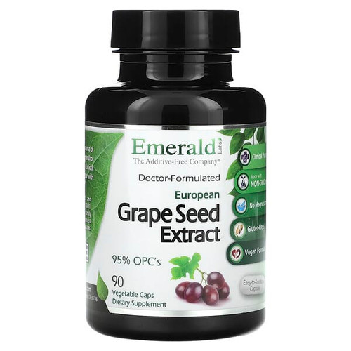 <img alt="Emerald Laboratories, European Grape Seed Extract, 90 Vegetable Caps" title="Emerald Laboratories, European Grape Seed Extract, 90 Vegetable Caps,743650103751"
