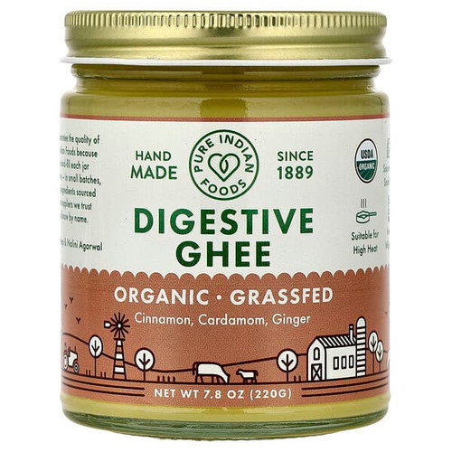 <img alt="Pure Indian Foods, Organic Digestive Ghee, 7.8 oz (220 g)" title="Pure Indian Foods, Organic Digestive Ghee, 7.8 oz (220 g),797734506693"