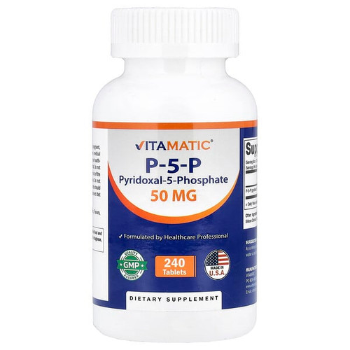 <img alt="Vitamatic, P-5-P, 50 mg, 240 Tablets" title="Vitamatic, P-5-P, 50 mg, 240 Tablets,810078476641"