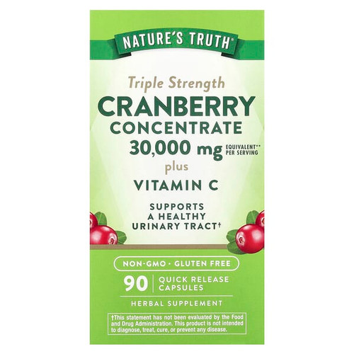 <img alt="Natures Truth, Cranberry Concentrate Plus Vitamin C, Triple Strength, 90 Quick Release Capsules" title="Natures Truth, Cranberry Concentrate Plus Vitamin C, Triple Strength, 90 Quick Release Capsules,840093101082"