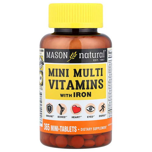 <img alt="Mason Natural, Mini Multi Vitamins with Iron, 365 Mini Tablets" title="Mason Natural, Mini Multi Vitamins with Iron, 365 Mini Tablets,311845000033"