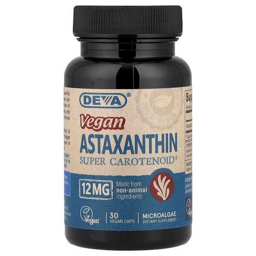<img alt="Deva, Vegan Astaxanthin, Super Carotenoid, 12 mg, 30 Vegan Caps" title="Deva, Vegan Astaxanthin, Super Carotenoid, 12 mg, 30 Vegan Caps,895634000560"