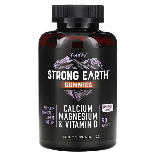 <img alt="YumVs, Strong Earth Gummies, Calcium Magnesium & Vitamin D, Raspberry, 90 Gummies" title="YumVs, Strong Earth Gummies, Calcium Magnesium & Vitamin D, Raspberry, 90 Gummies,810048611652"