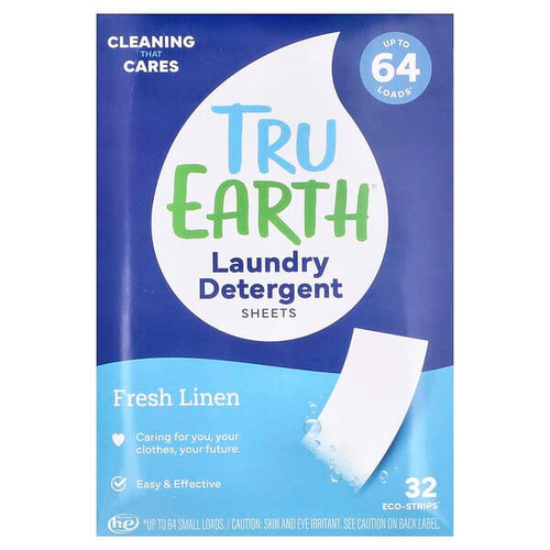 <img alt="Tru Earth, Laundry Detergent Sheets, Fresh Linen, 32 Eco-Strips" title="Tru Earth, Laundry Detergent Sheets, Fresh Linen, 32 Eco-Strips,899962000001"