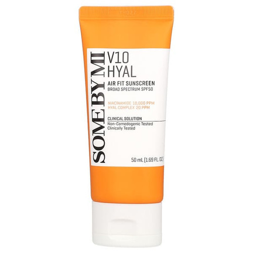 <img alt="SOME BY MI, V10 Hyal, Air Fit Sunscreen, SPF 50 , 1.69 fl oz (50 ml)" title="SOME BY MI, V10 Hyal, Air Fit Sunscreen, SPF 50 , 1.69 fl oz (50 ml),8809647393276"