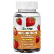 <img alt="Lifeable, Mushroom + KSM-66 Ashwagandha Gummies, Strawberry, 60 Gummies" title="Lifeable, Mushroom + KSM-66 Ashwagandha Gummies, Strawberry, 60 Gummies,810102731593"