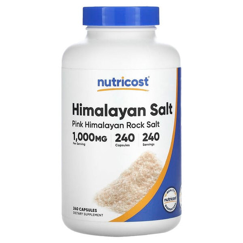 <img alt="Nutricost, Himalayan Salt , 1,000 mg , 240 Capsules" title="Nutricost, Himalayan Salt , 1,000 mg , 240 Capsules,810014671581"