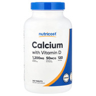 <img alt="Nutricost, Calcium with Vitamin D, 240 Tablets" title="Nutricost, Calcium with Vitamin D, 240 Tablets,810014672816"