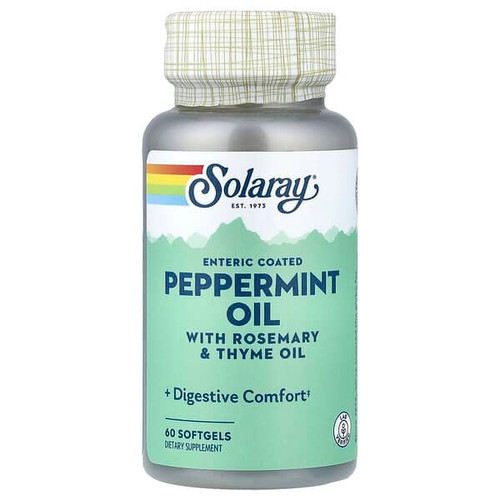 <img alt="Solaray, Enteric Coated Peppermint Oil With Rosemary & Thyme Oil, 60 Softgels" title="Solaray, Enteric Coated Peppermint Oil With Rosemary & Thyme Oil, 60 Softgels,076280008685"