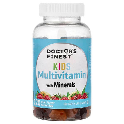 <img alt="Doctors Finest, Kids Multivitamin Gummies with Minerals, Fruit, 120 Gummies" title="Doctors Finest, Kids Multivitamin Gummies with Minerals, Fruit, 120 Gummies,856023007522"