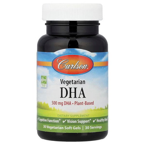 <img alt="Carlson, Vegetarian DHA, 500 mg, 30 Vegetarian Soft Gels" title="Carlson, Vegetarian DHA, 500 mg, 30 Vegetarian Soft Gels,088395179006"
