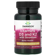 <img alt="Swanson Vitamins, Vitamins D3 and K2 with Strontium, 60 Softgels" title="Swanson Vitamins, Vitamins D3 and K2 with Strontium, 60 Softgels,087614028767"