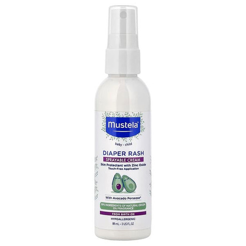 <img alt="Mustela, Baby-Child, Diaper Rash, Sprayable Cream, Fragrance Free, 3 fl oz (88 ml)" title="Mustela, Baby-Child, Diaper Rash, Sprayable Cream, Fragrance Free, 3 fl oz (88 ml),3504100103816"