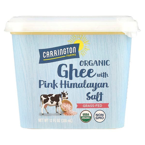 <img alt="Carrington Farms, Organic Ghee with Pink Himalayan Salt, Grass-Fed, 12 fl oz (355 ml)" title="Carrington Farms, Organic Ghee with Pink Himalayan Salt, Grass-Fed, 12 fl oz (355 ml),742392930298"