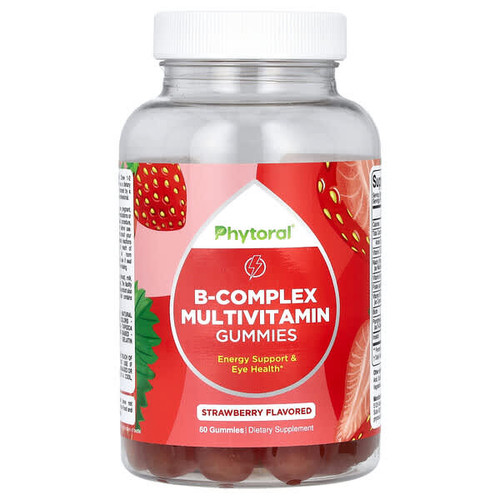 <img alt="Phytoral, B-Complex Multivitamin Gummies, Strawberry , 60 Gummies" title="Phytoral, B-Complex Multivitamin Gummies, Strawberry , 60 Gummies,850019770513"