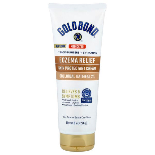 <img alt="Gold Bond, Medicated, Eczema Relief Skin Protectant Cream, For Dry to Extra Dry Skin, 8 oz (226 g)" title="Gold Bond, Medicated, Eczema Relief Skin Protectant Cream, For Dry to Extra Dry Skin, 8 oz (226 g),041167066218"